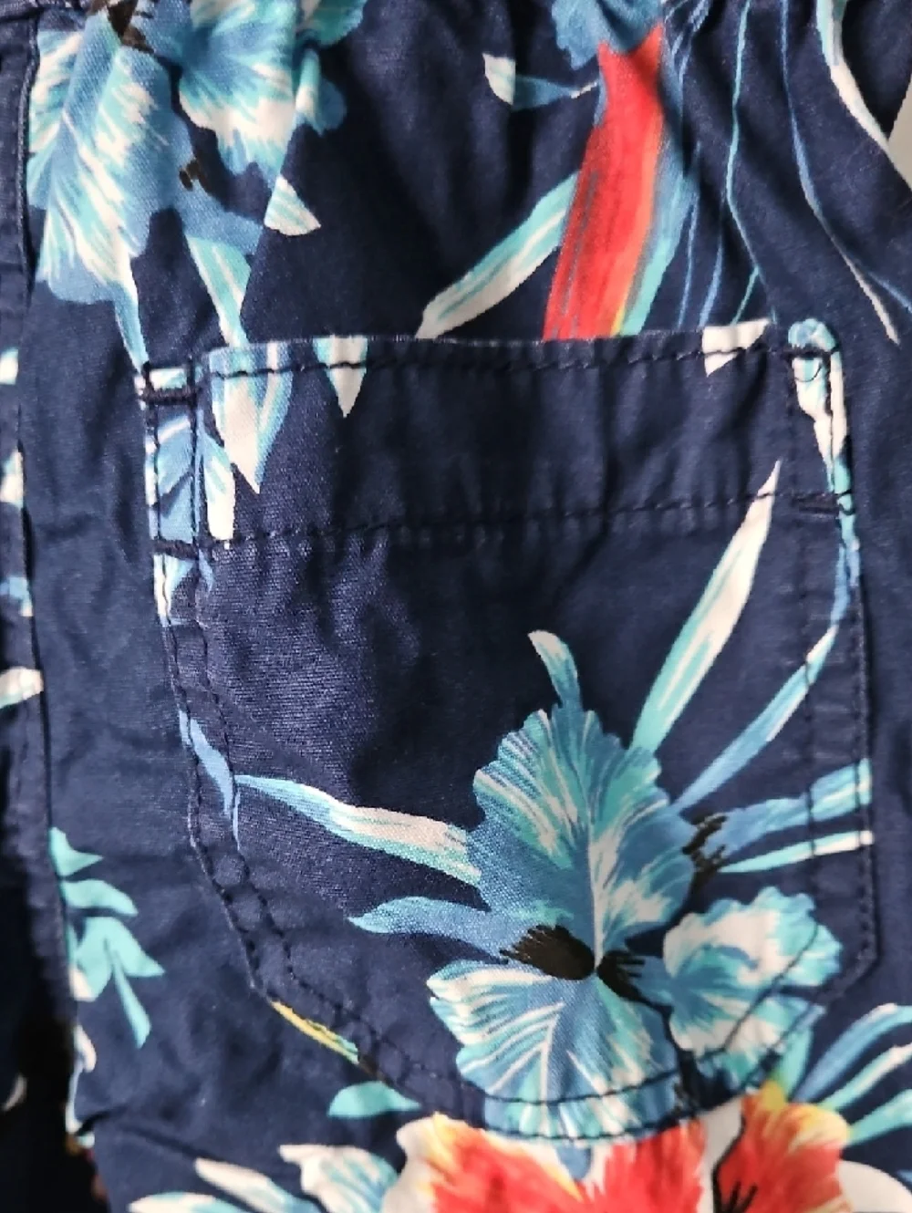 The Children's Place Navy Tropical Bird Shirt & Short Set - Picture 9 of 9